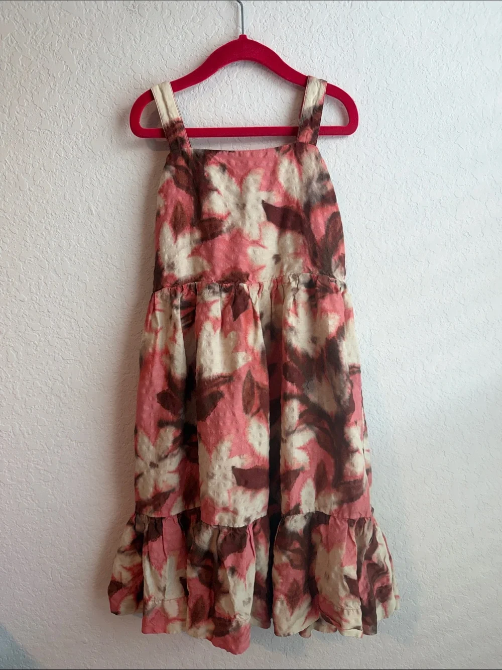 Tanya Taylor Girl's Mini Gia Dress - Floral Tie-Dye Linen Blend
